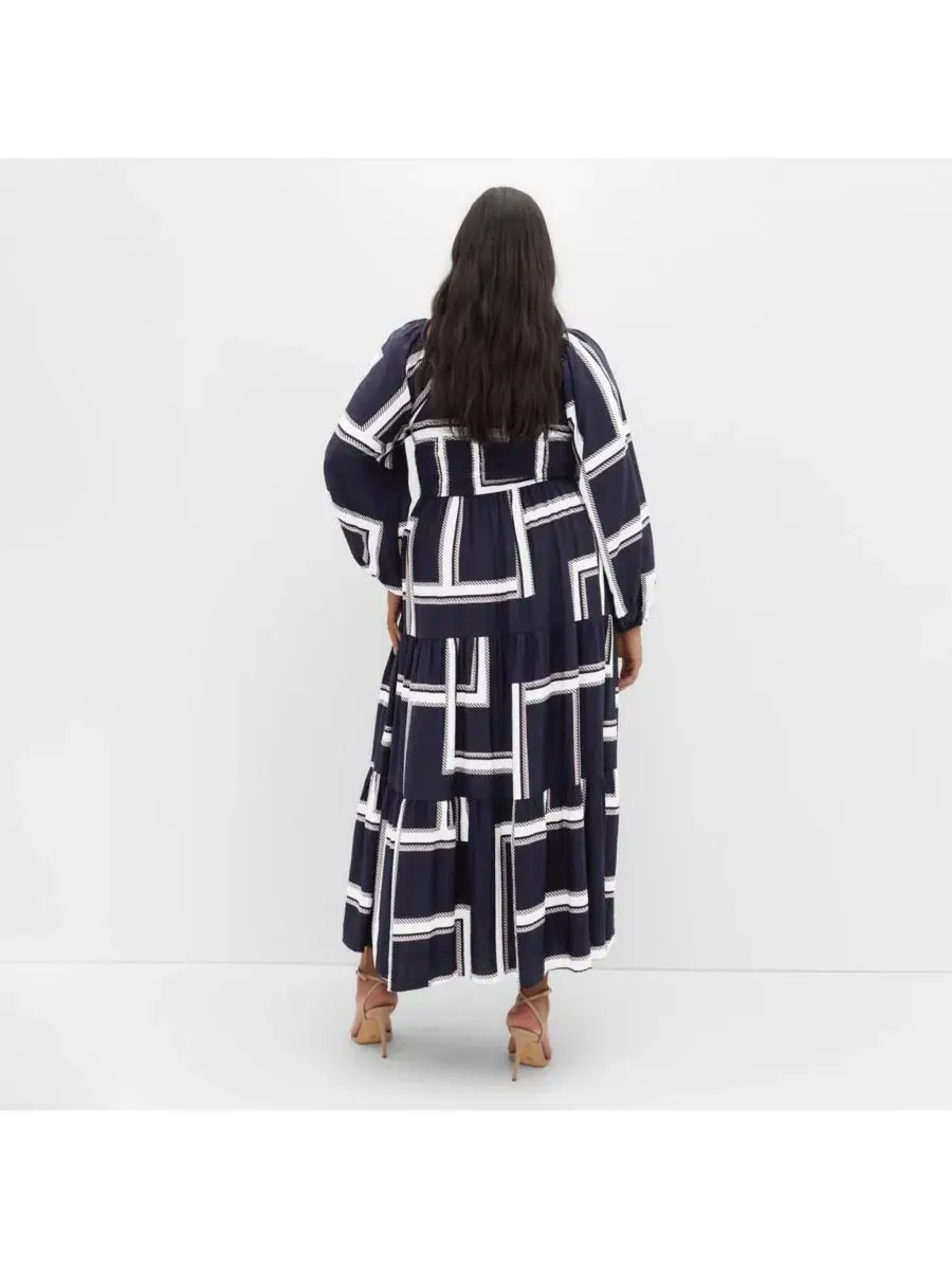 Женское макси-платье с принтом "Лейла" CITY CHIC, Sleek Stripes — изображение 2 из 4