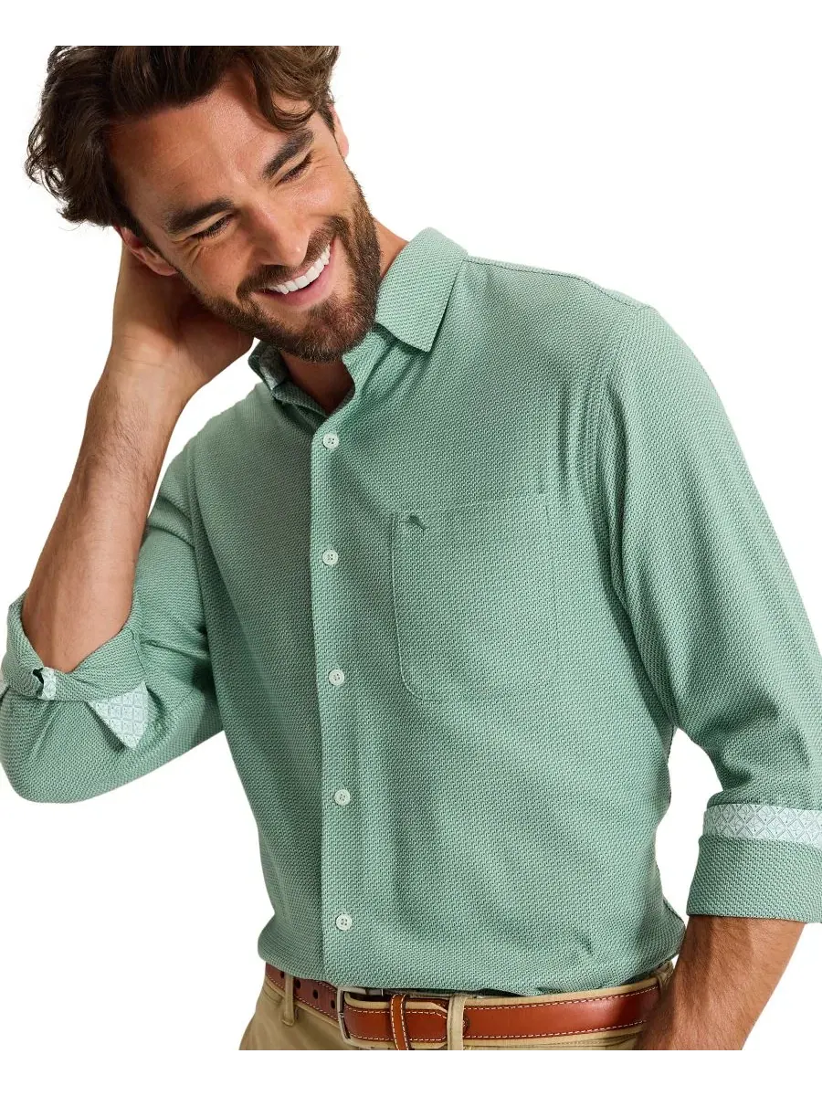 Мужская рубашка из твила с длинным рукавом Tommy Bahama, Dark Jasper — изображение 2 из 5