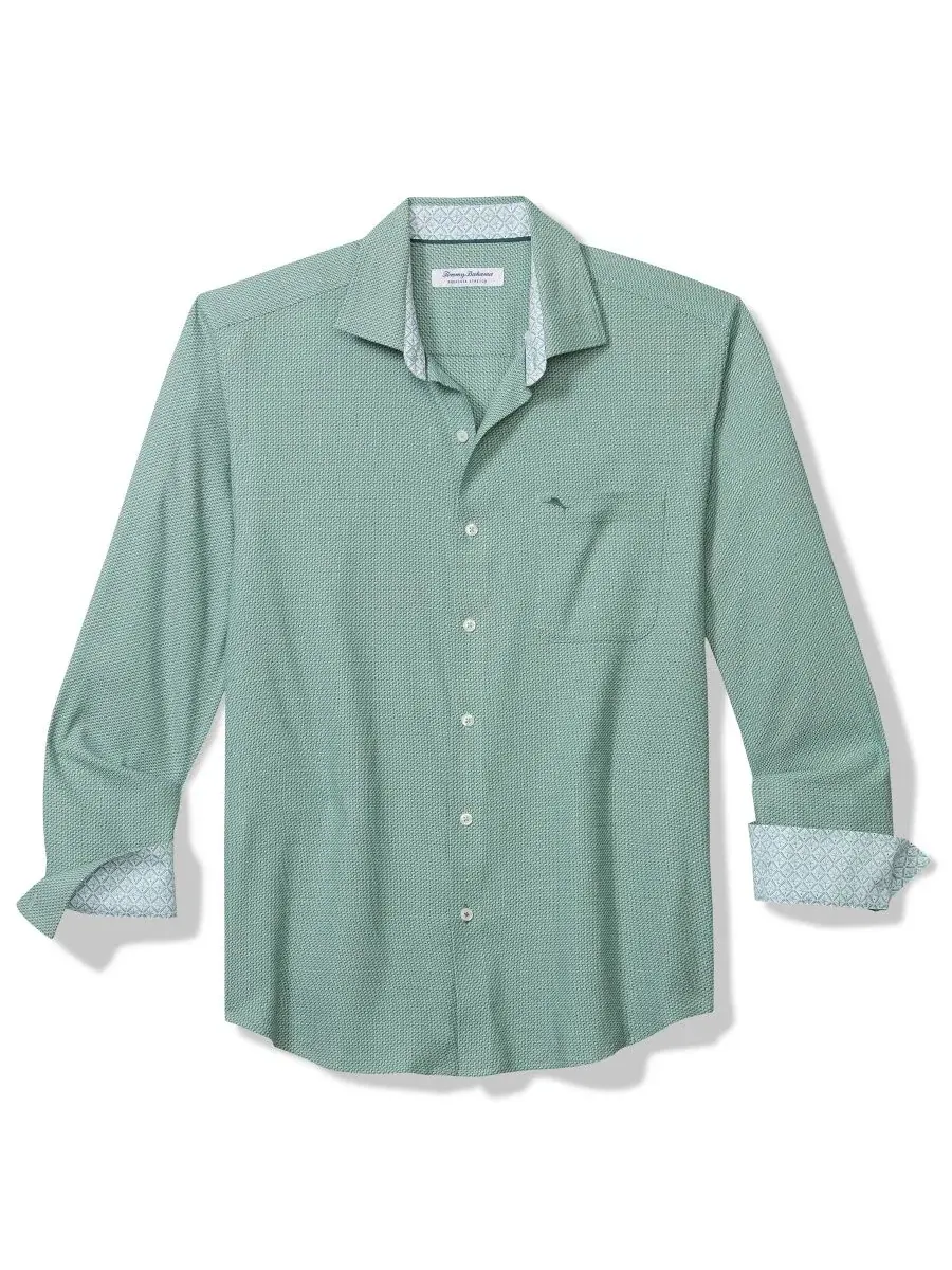 Мужская рубашка из твила с длинным рукавом Tommy Bahama, Dark Jasper — изображение 4 из 5