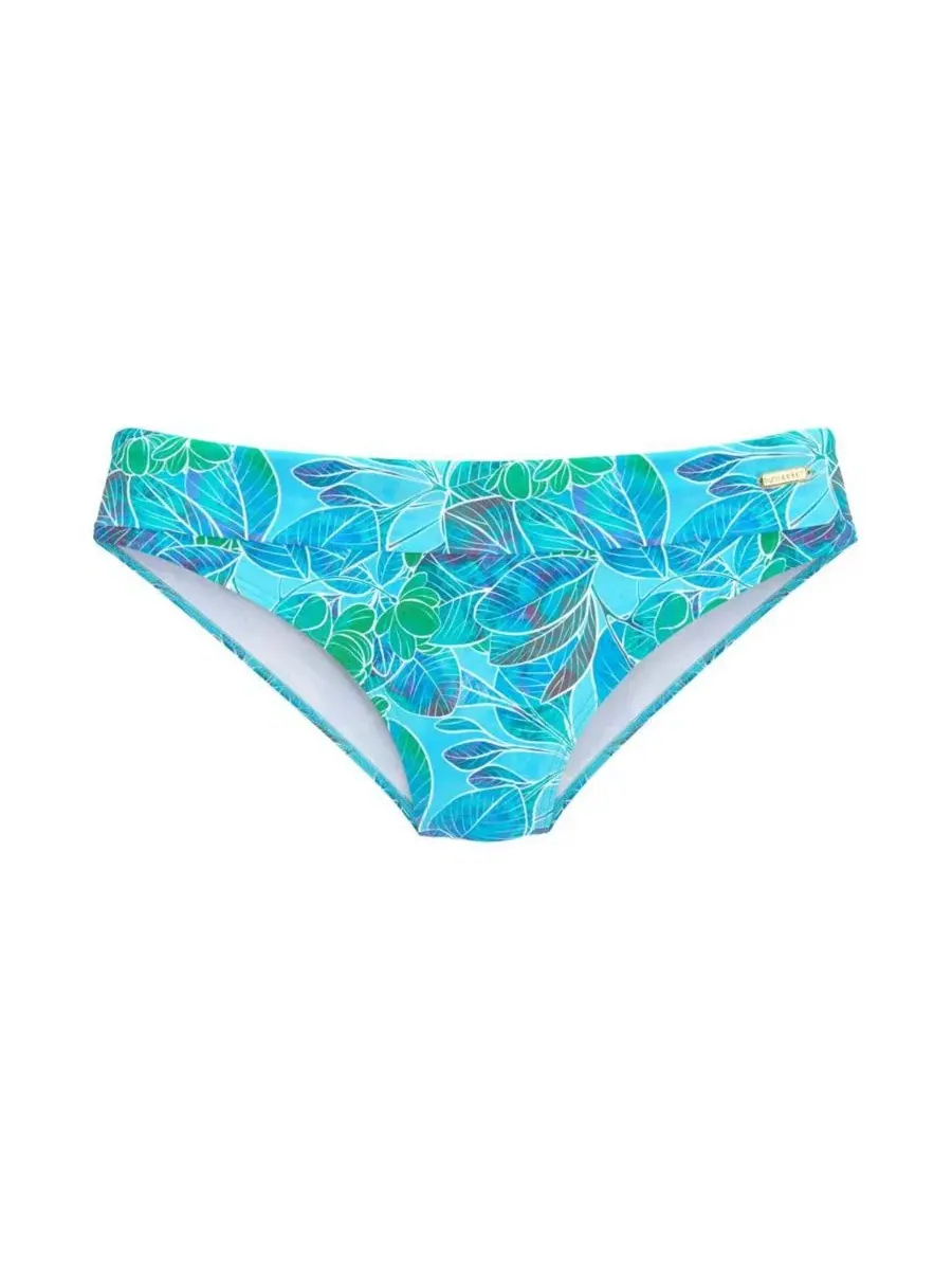 Женские плавки бикини с принтом Tropical Classic LASCANA, Turquoise Print — изображение 2 из 4