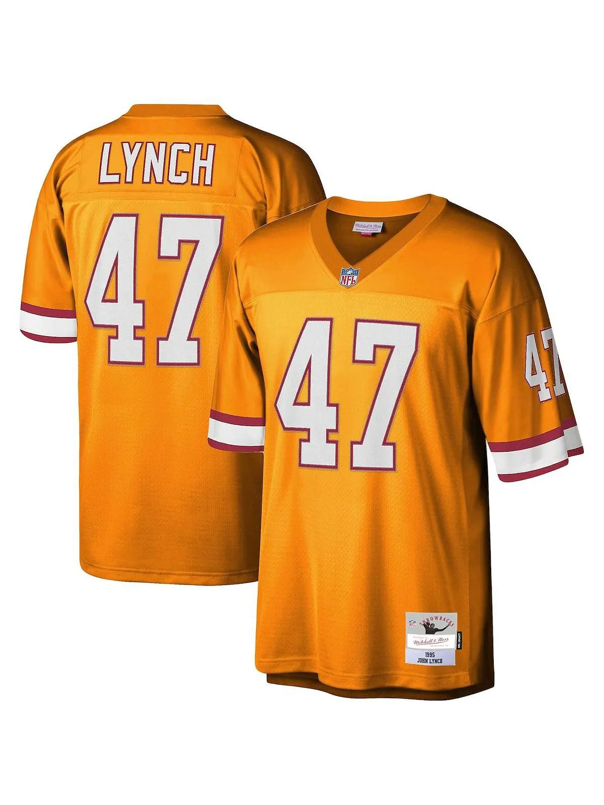 Мужская футболка John Lynch Orange Tampa Bay Buccaneers Legacy Replica Mitchell & Ness — изображение 1 из 3, оранжевый