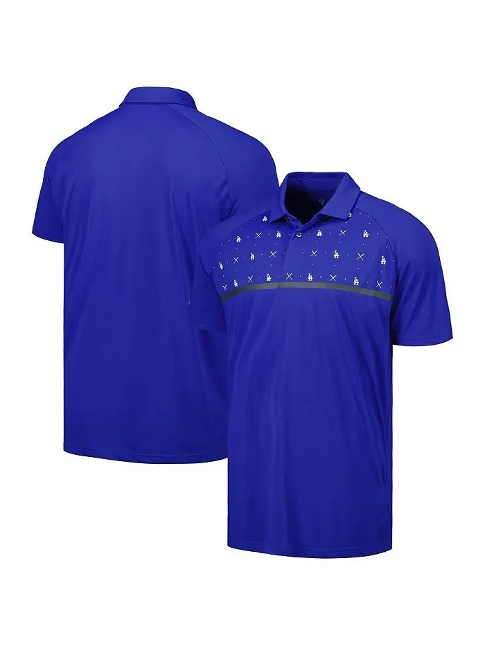 Мужская рубашка-поло реглан Royal Los Angeles Dodgers Sector Batter Up LevelWear