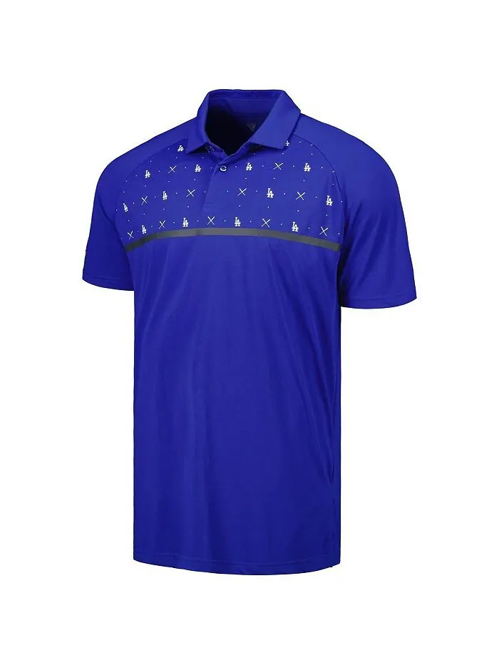 Мужская рубашка-поло реглан Royal Los Angeles Dodgers Sector Batter Up LevelWear — изображение 3 из 3, королевский