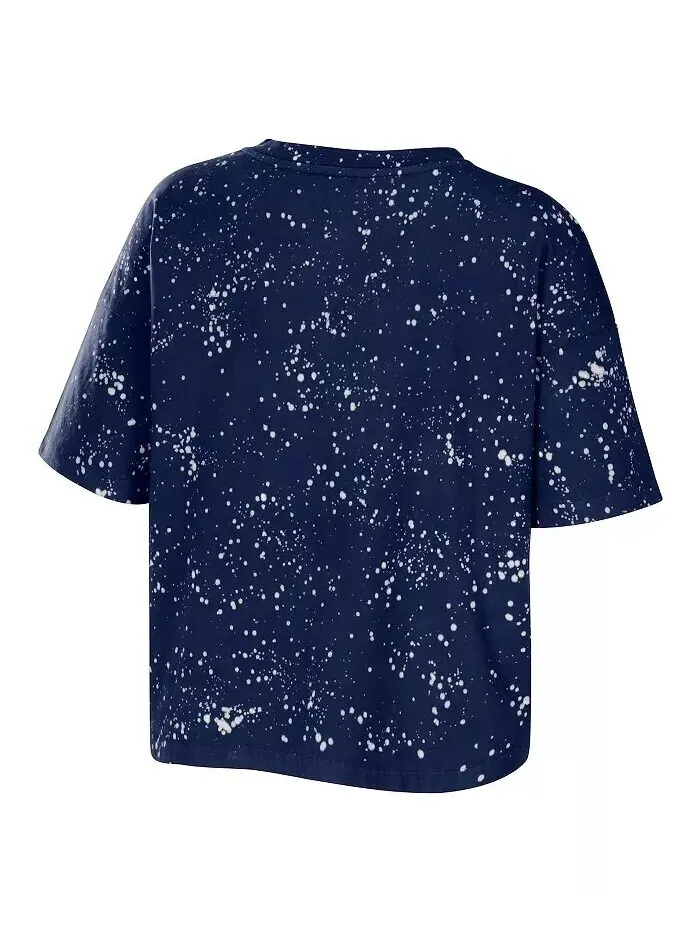 Женская темно-рыжая футболка с укороченным вырезом и вырезом Bleach Wash Splatter Wear By Erin — изображение 2 из 3
