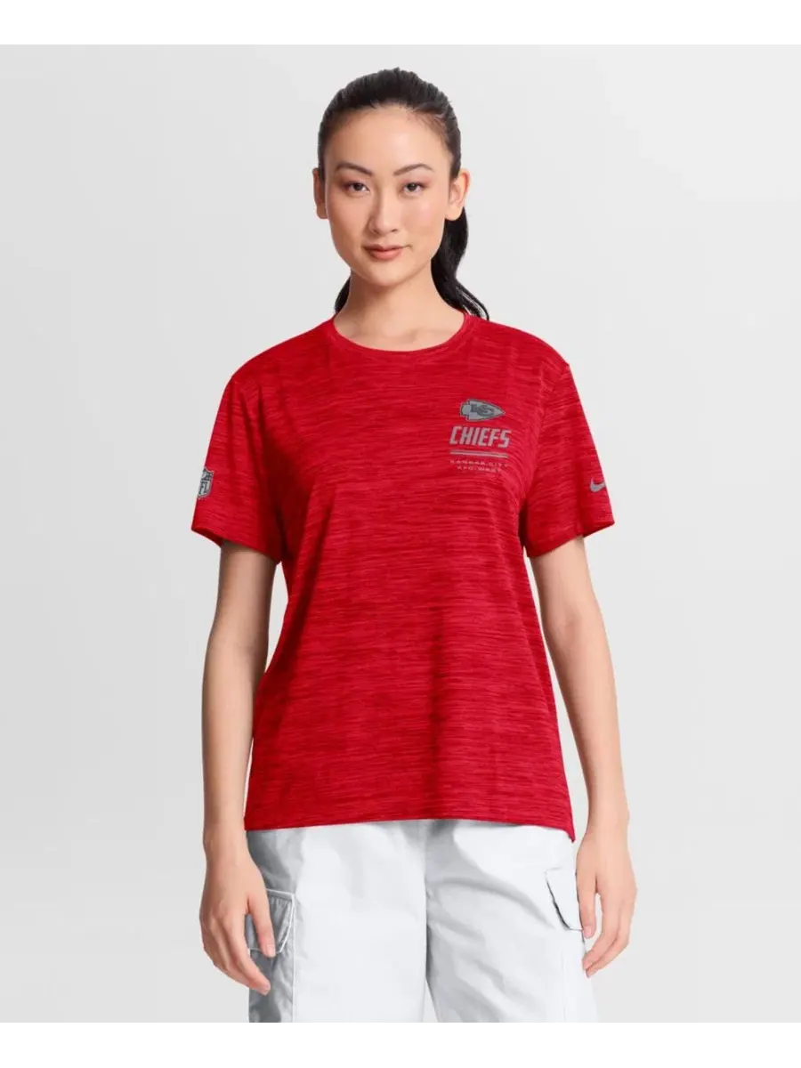 Футболка с коротким рукавом с принтом Kansas City Chiefs Sideline Velocity Dri-FIT Nike — изображение 1 из 4, красный