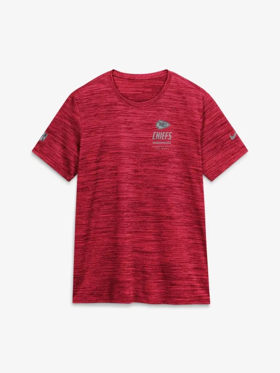 Футболка с коротким рукавом с принтом Kansas City Chiefs Sideline Velocity Dri-FIT Nike — изображение 2 из 4, красный