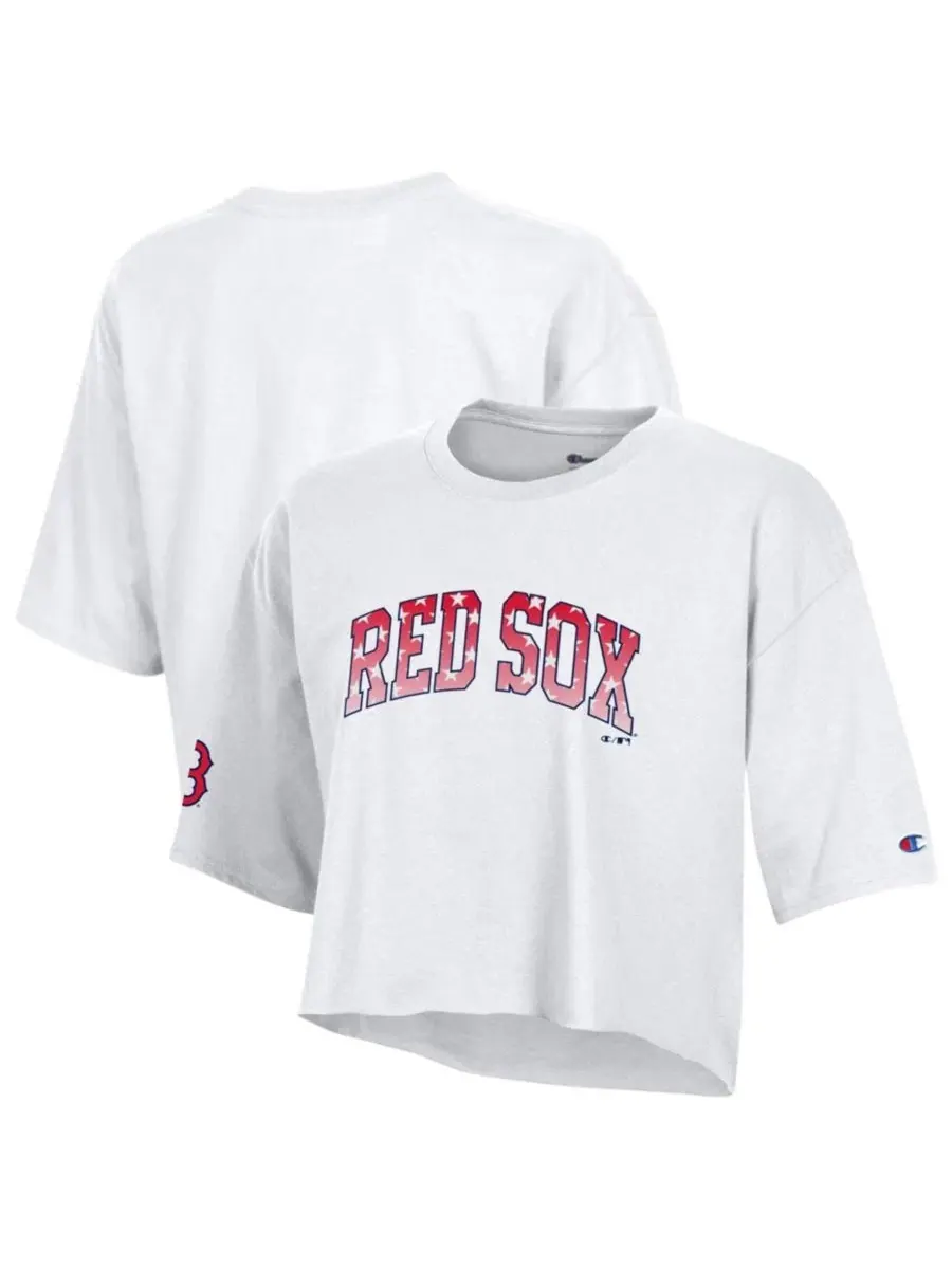 Футболка-кроп с длинным рукавом Boston Red Sox Champion — изображение 1 из 3, белый