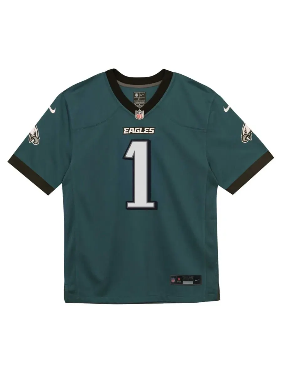 Детская футболка-джерси Nike Philadelphia Eagles с принтом Jalen Hurts — изображение 2 из 3, зеленый