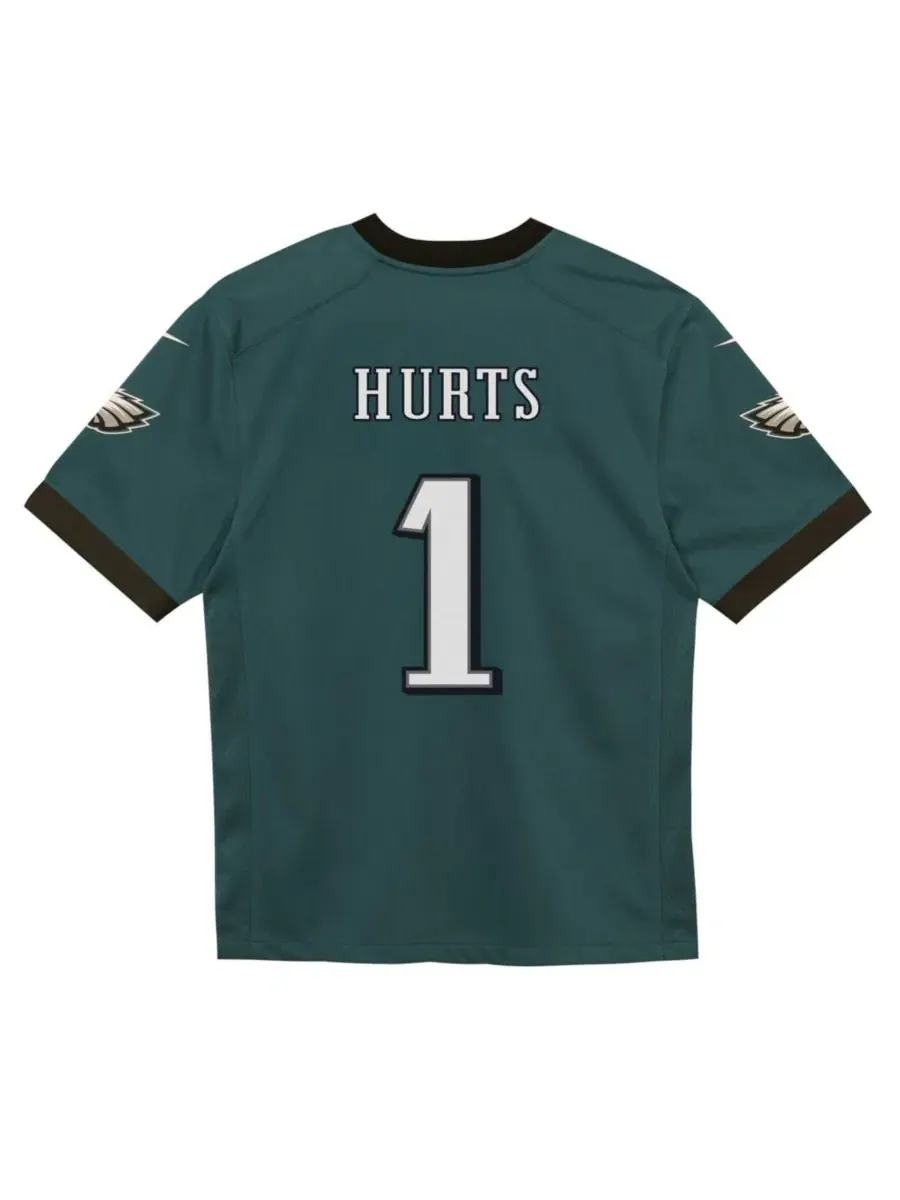 Детская футболка-джерси Nike Philadelphia Eagles с принтом Jalen Hurts — изображение 3 из 3, зеленый