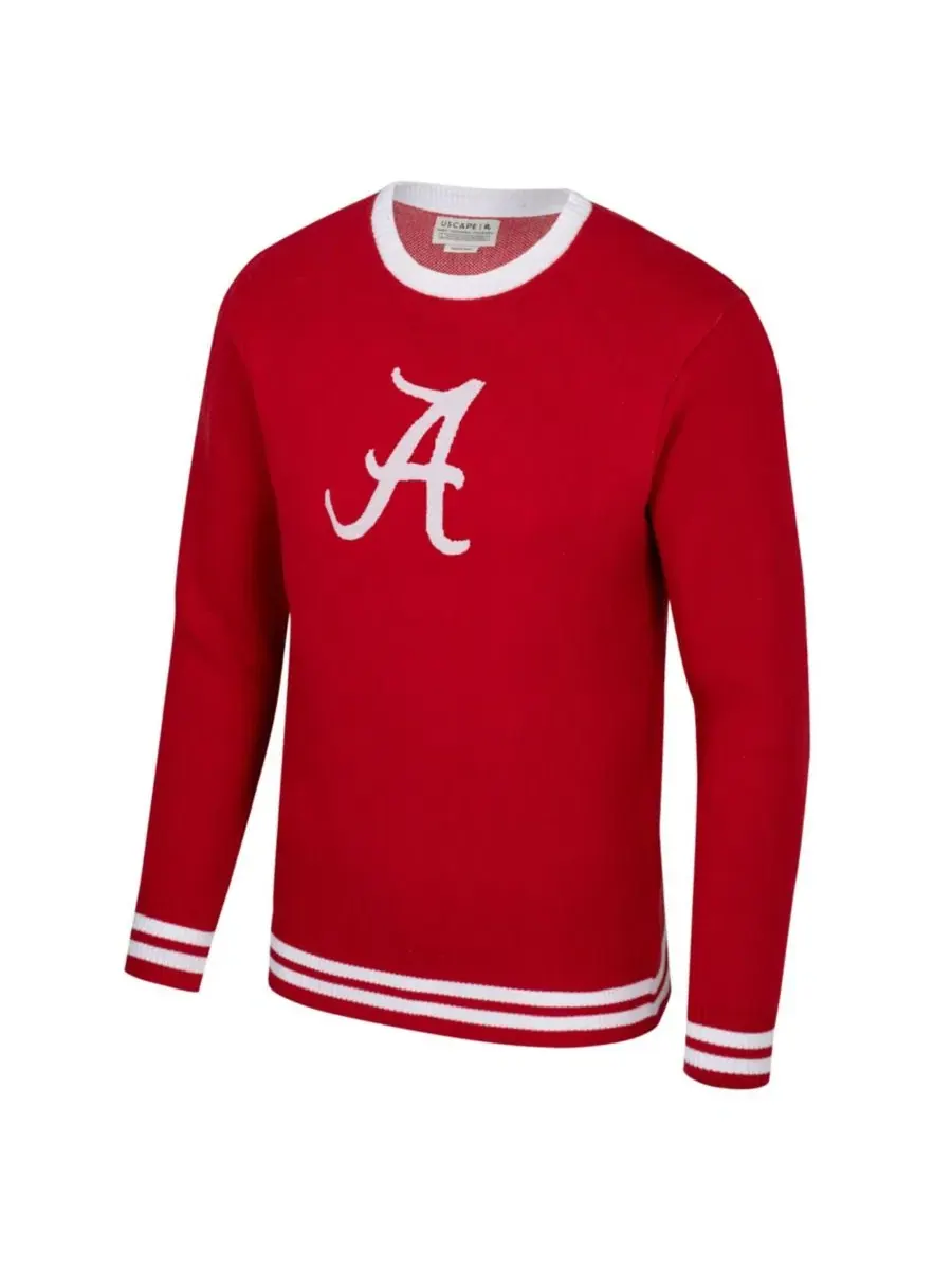 Пуловер с вязаным рисунком команды Alabama Crimson Tide Renew Knit Vintage Uscape Apparel — изображение 2 из 3, красный