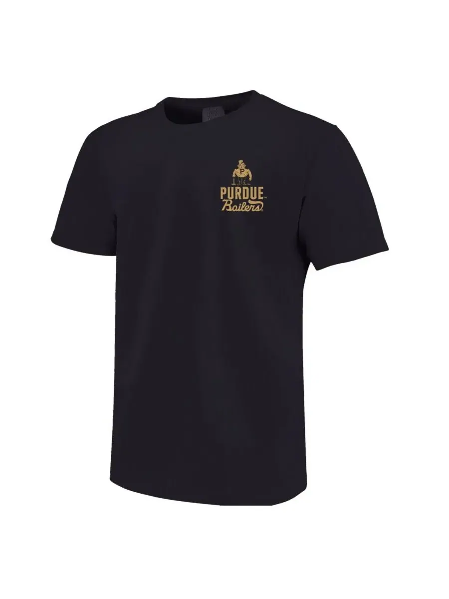 Футболка с длинным рукавом Purdue Boilermakers Comfort Colors Mascot Overlay Image One — изображение 2 из 3, черный