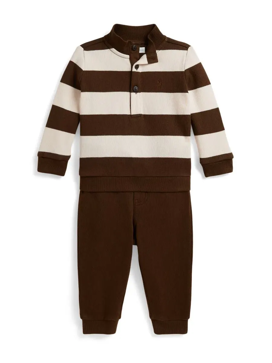 Комплект из пуловера и брюк с полоской Estate-Rib, модель Chocolate Mouse Polo Ralph Lauren — изображение 1 из 3