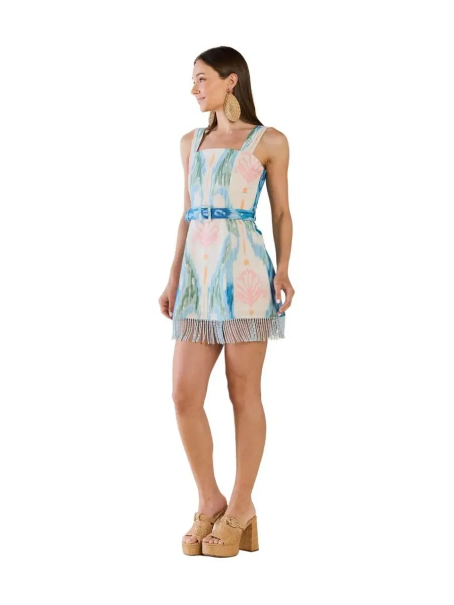 Платье с квадратным вырезом Sarah Bird Dress Eddy, Harbor Island Waves Ikat — изображение 2 из 3