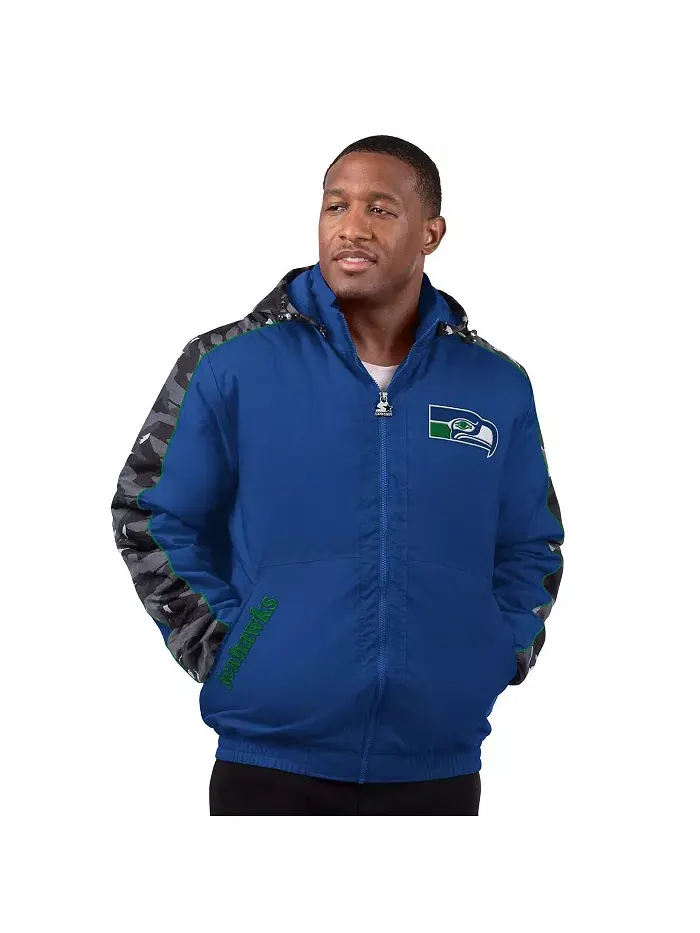 Мужская толстовка с молнией Seattle Seahawks Thursday Night Gridiron Starter — изображение 1 из 2