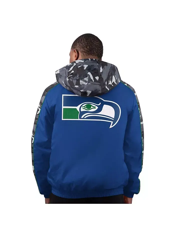 Мужская толстовка с молнией Seattle Seahawks Thursday Night Gridiron Starter — изображение 2 из 2