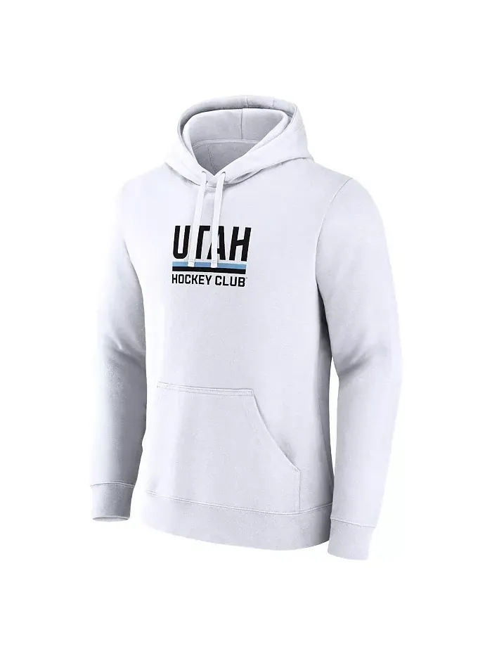 Мужская белая толстовка с капюшоном Utah Hockey Club с дополнительным логотипом Fanatics — изображение 2 из 3