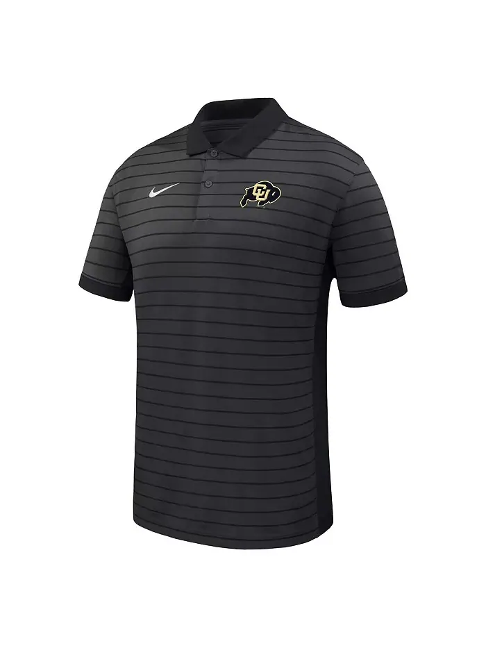 Мужская черная футболка-поло Colorado Buffaloes 2025 Early Season Coaches Sideline Victory Stripe — изображение 2 из 3