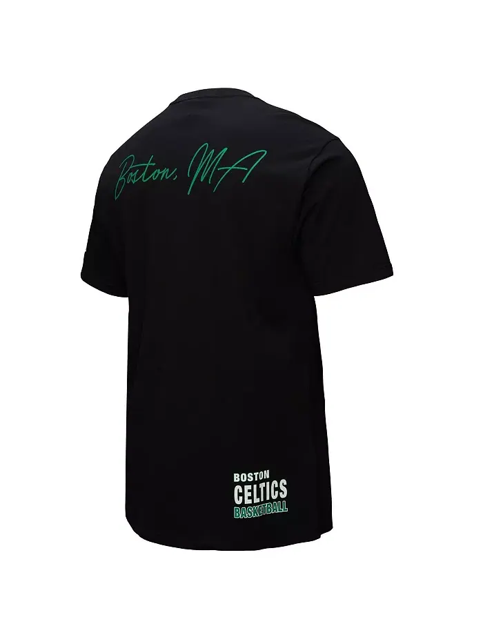 Мужская черная футболка Boston Celtics Black Out Collection Vintage Premium Mitchell & Ness — изображение 4 из 5