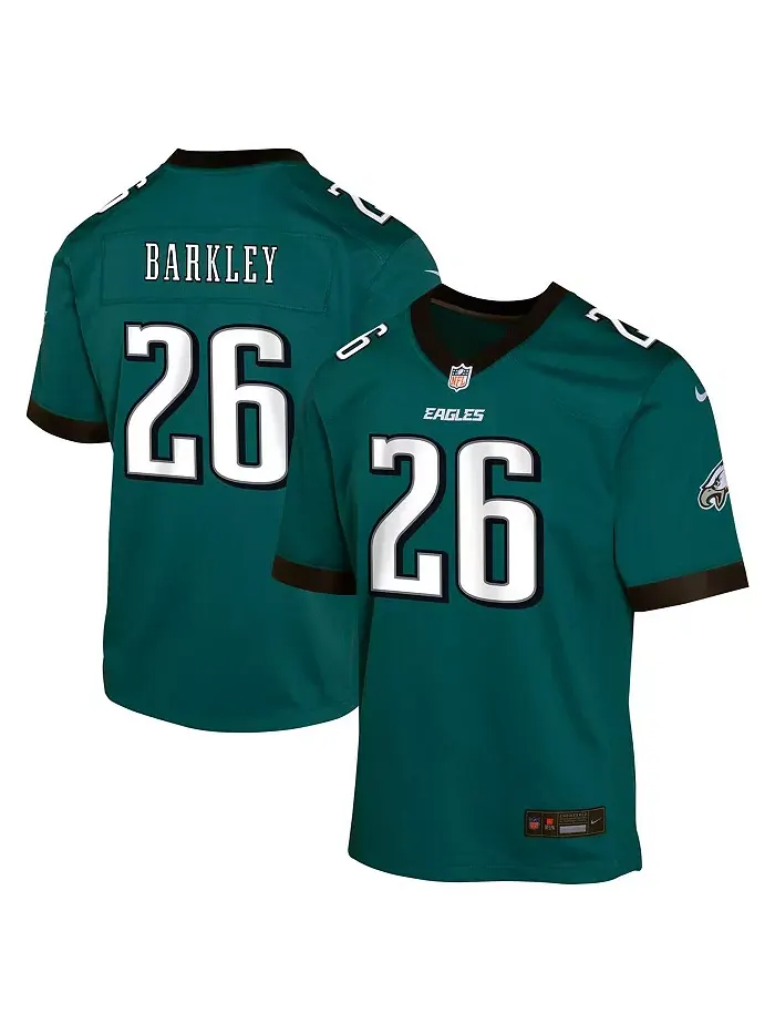 Игровая майка игрока команды Big Boys and Girls Saquon Barkley Midnight Green Philadelphia Eagles — изображение 1 из 3