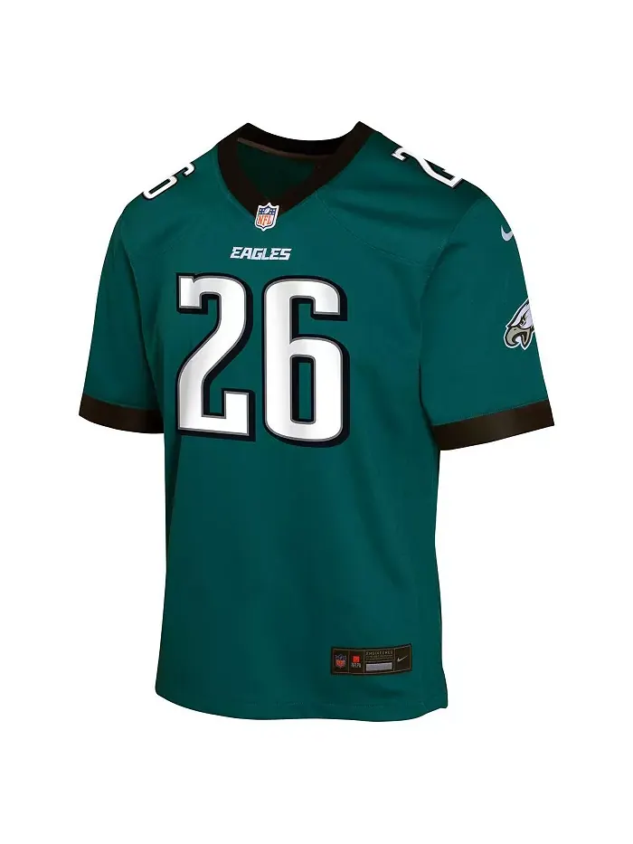 Игровая майка игрока команды Big Boys and Girls Saquon Barkley Midnight Green Philadelphia Eagles — изображение 2 из 3
