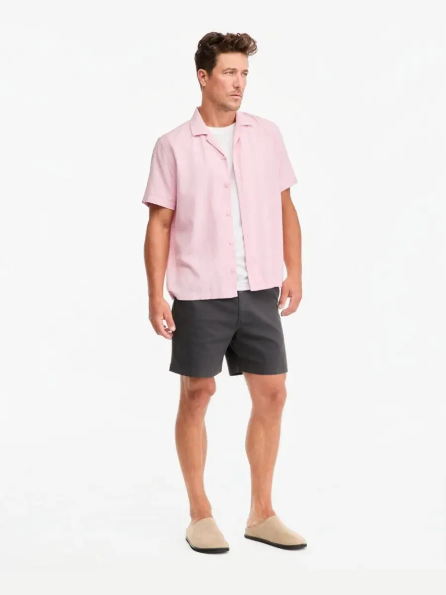 Мужская рубашка с коротким рукавом Camp James Sun + Stone, Bleached Mauve — изображение 3 из 4