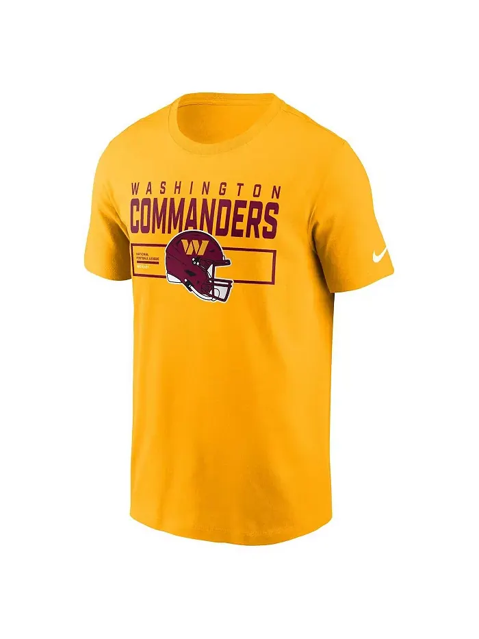 Мужская золотая футболка Washington Commanders Primetime Helmet Essential Nike — изображение 2 из 3