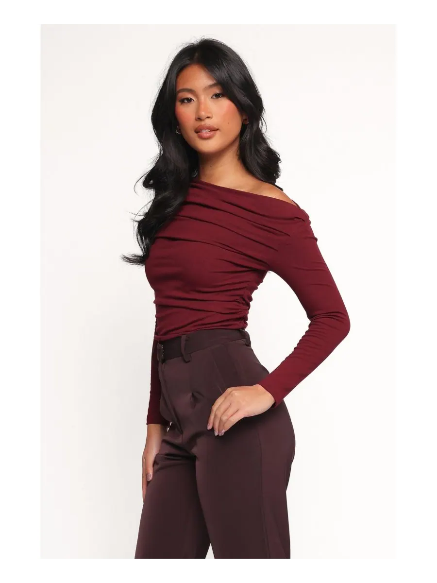 Женская вязаная блузка Cer Petal and Pup, Cherry chocolate — изображение 2 из 4