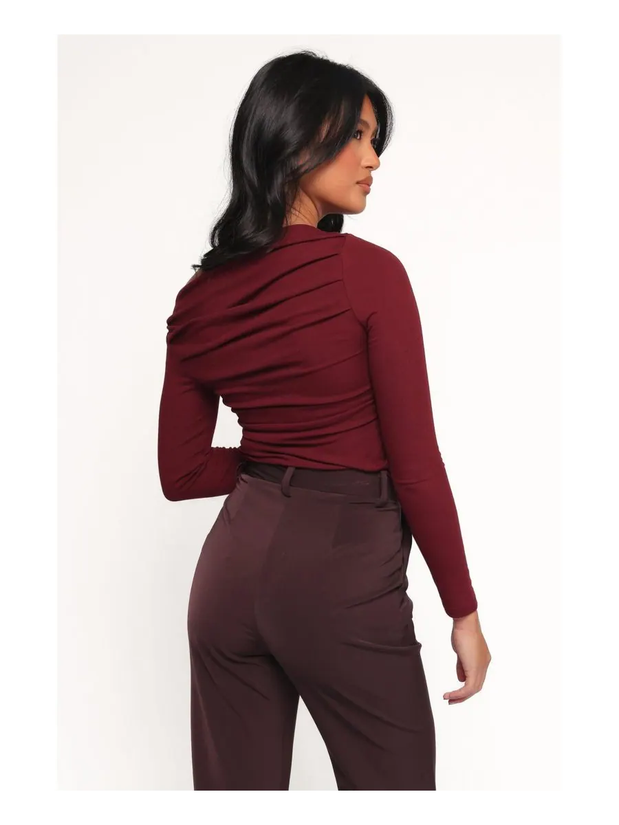 Женская вязаная блузка Cer Petal and Pup, Cherry chocolate — изображение 3 из 4