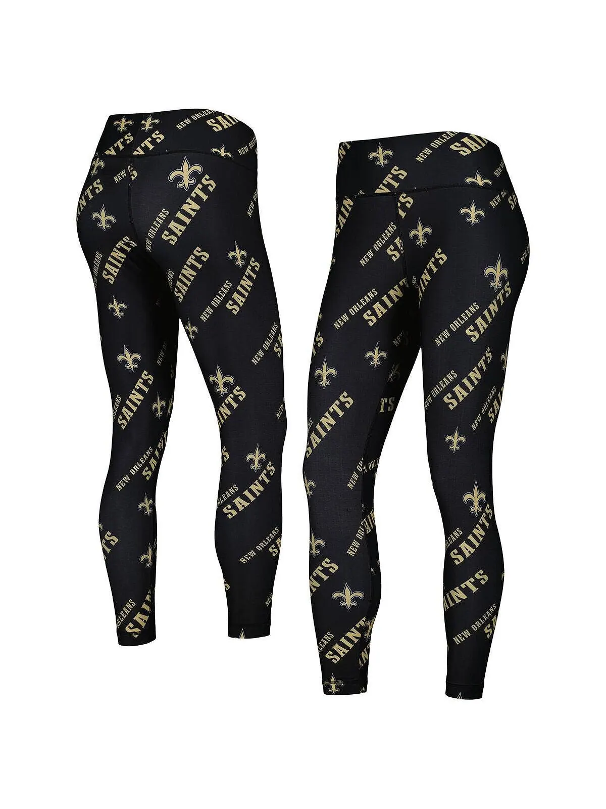 Черные женские леггинсы с принтом New Orleans Saints Concepts Sport — изображение 1 из 3, черный