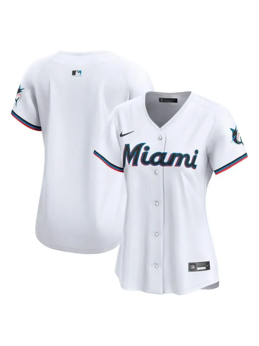 Nike Женская белая домашняя футболка Miami Marlins Limited — изображение 1 из 3, белый
