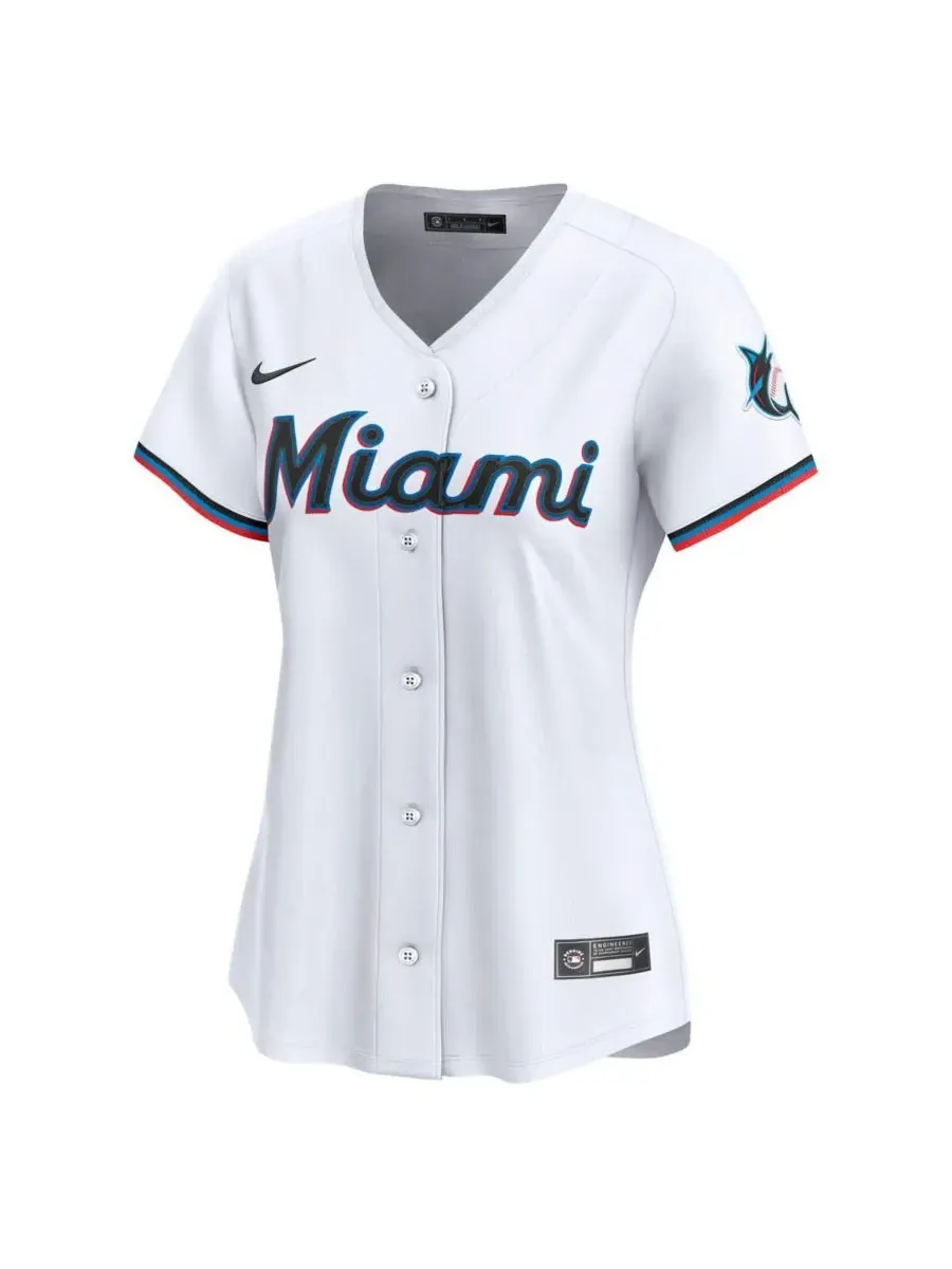 Nike Женская белая домашняя футболка Miami Marlins Limited — изображение 2 из 3, белый