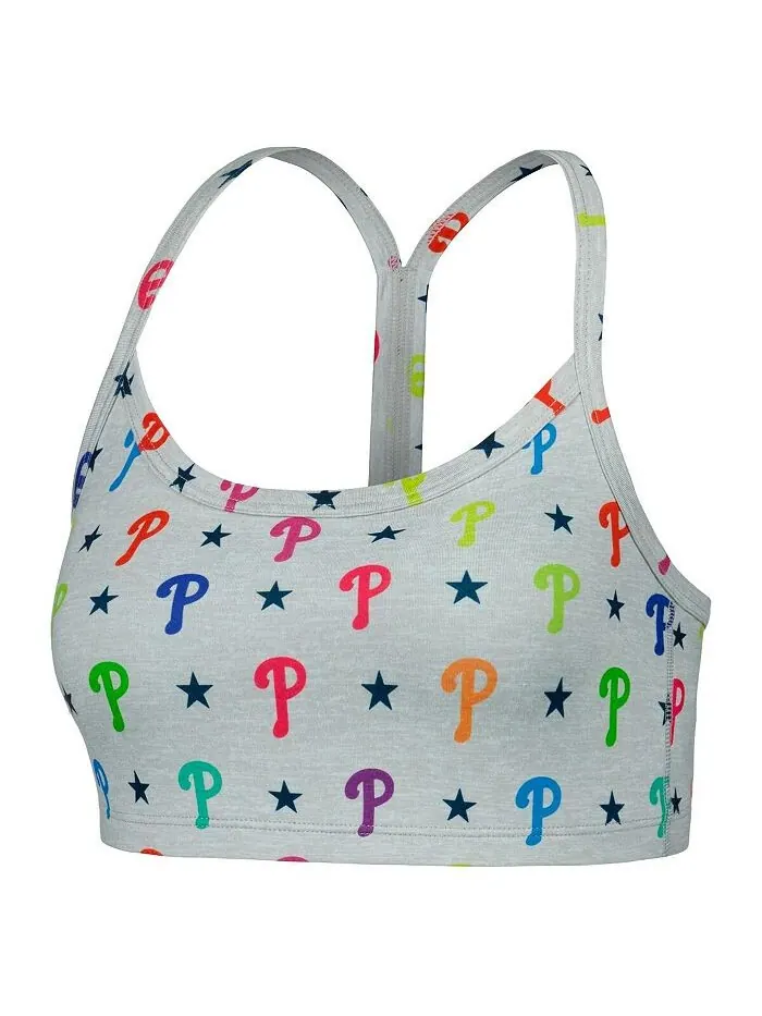 Женский серый бюстгальтер Philadelphia Phillies TLC Rainbow Terez — изображение 2 из 4