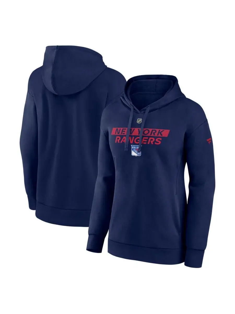 Fanatics Женская темно-синяя толстовка с капюшоном New York Rangers Authentic Pro Core Primary — изображение 1 из 3