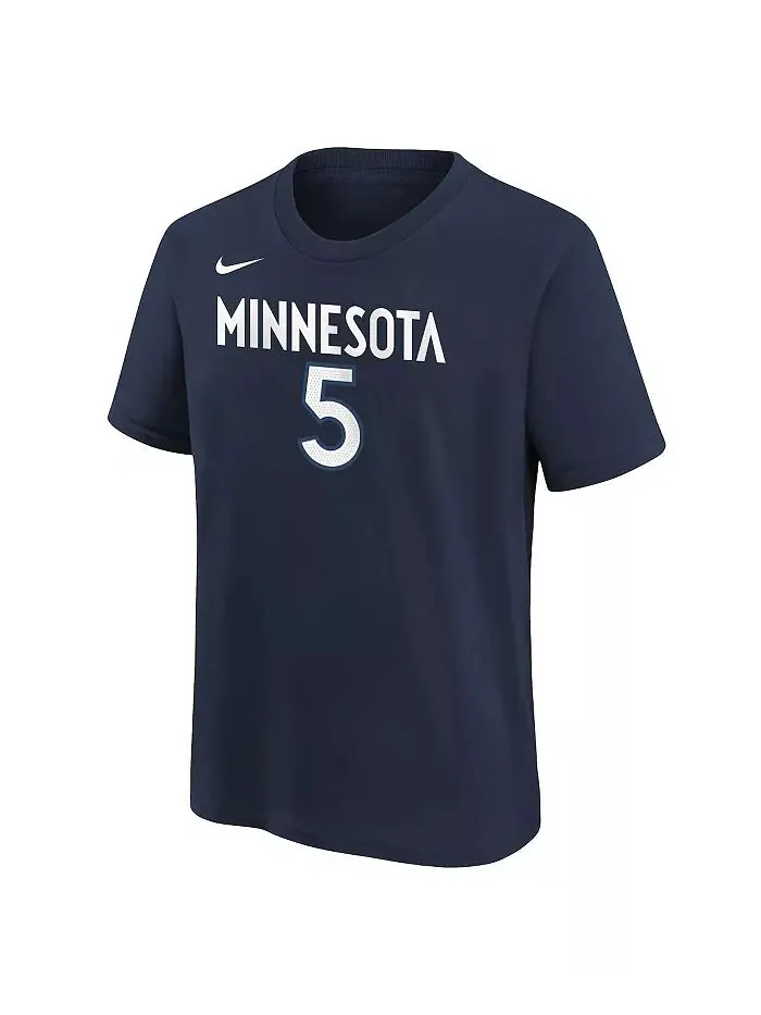 Футболка с именем и номером Big Boys and Girls Anthony Edwards Navy Minnesota Timberwolves Nike — изображение 3 из 3