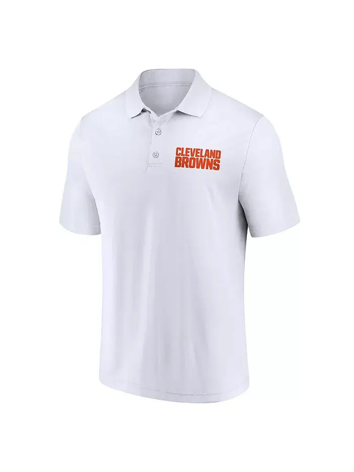Мужской набор из двух поло Cleveland Browns Lockup белого и коричневого цветов Fanatics — изображение 3 из 4