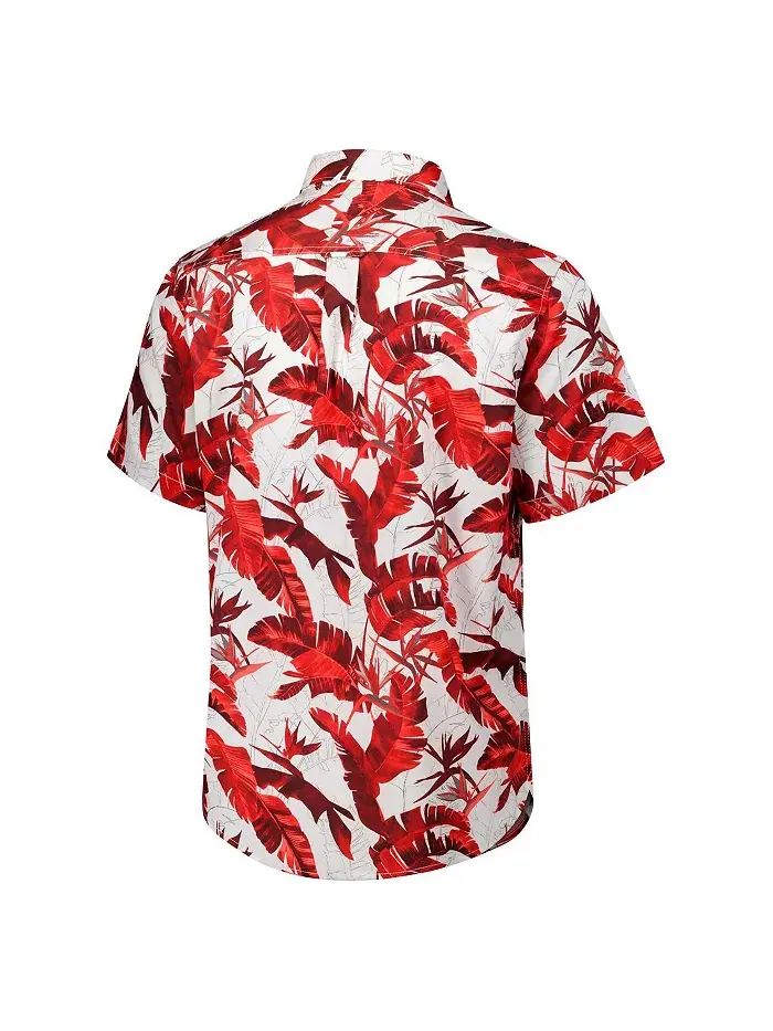 Мужская красная рубашка на пуговицах Kansas City Chiefs Sunnyvale Blooms Camp Tommy Bahama — изображение 2 из 3