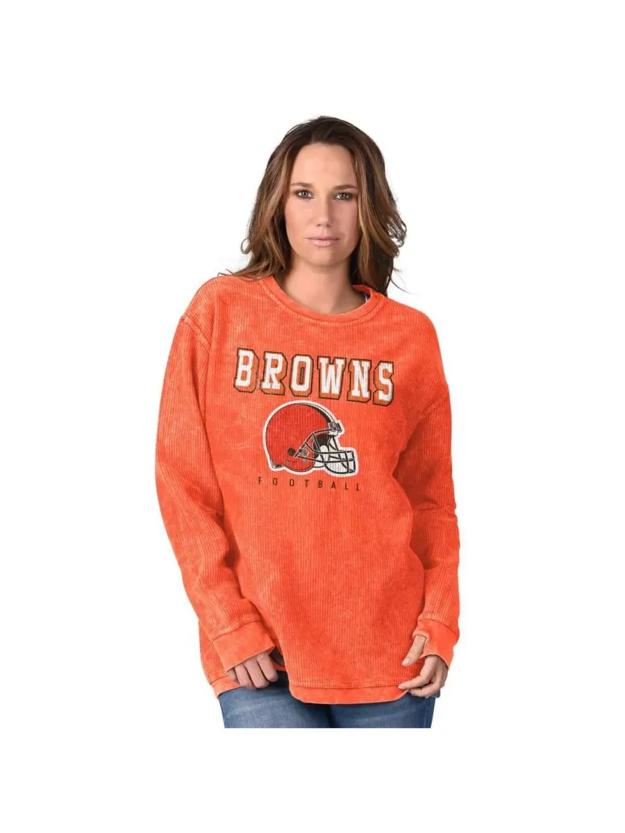 G-III 4Her by Carl Banks Женская оранжевая толстовка-пуловер Cleveland Browns из вельвета — изображение 1 из 2, оранжевый