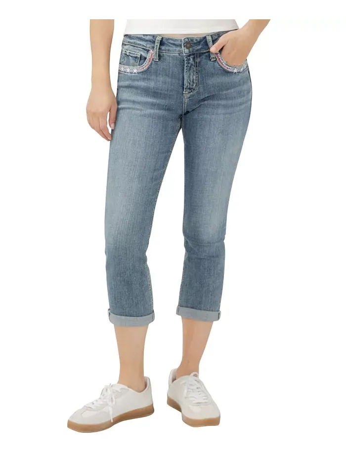 Женские джинсы-капри Elyse средней посадки Comfort Fit Silver Jeans Co. — изображение 1 из 5