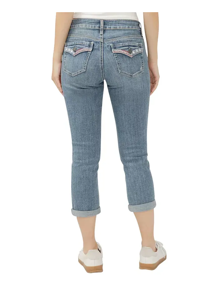 Женские джинсы-капри Elyse средней посадки Comfort Fit Silver Jeans Co. — изображение 2 из 5