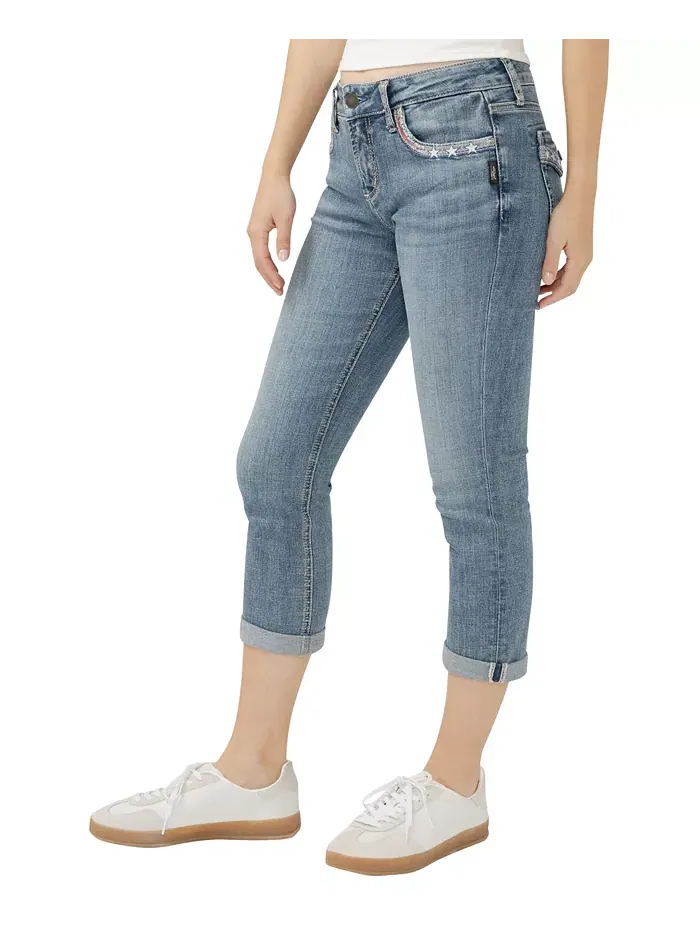 Женские джинсы-капри Elyse средней посадки Comfort Fit Silver Jeans Co. — изображение 3 из 5