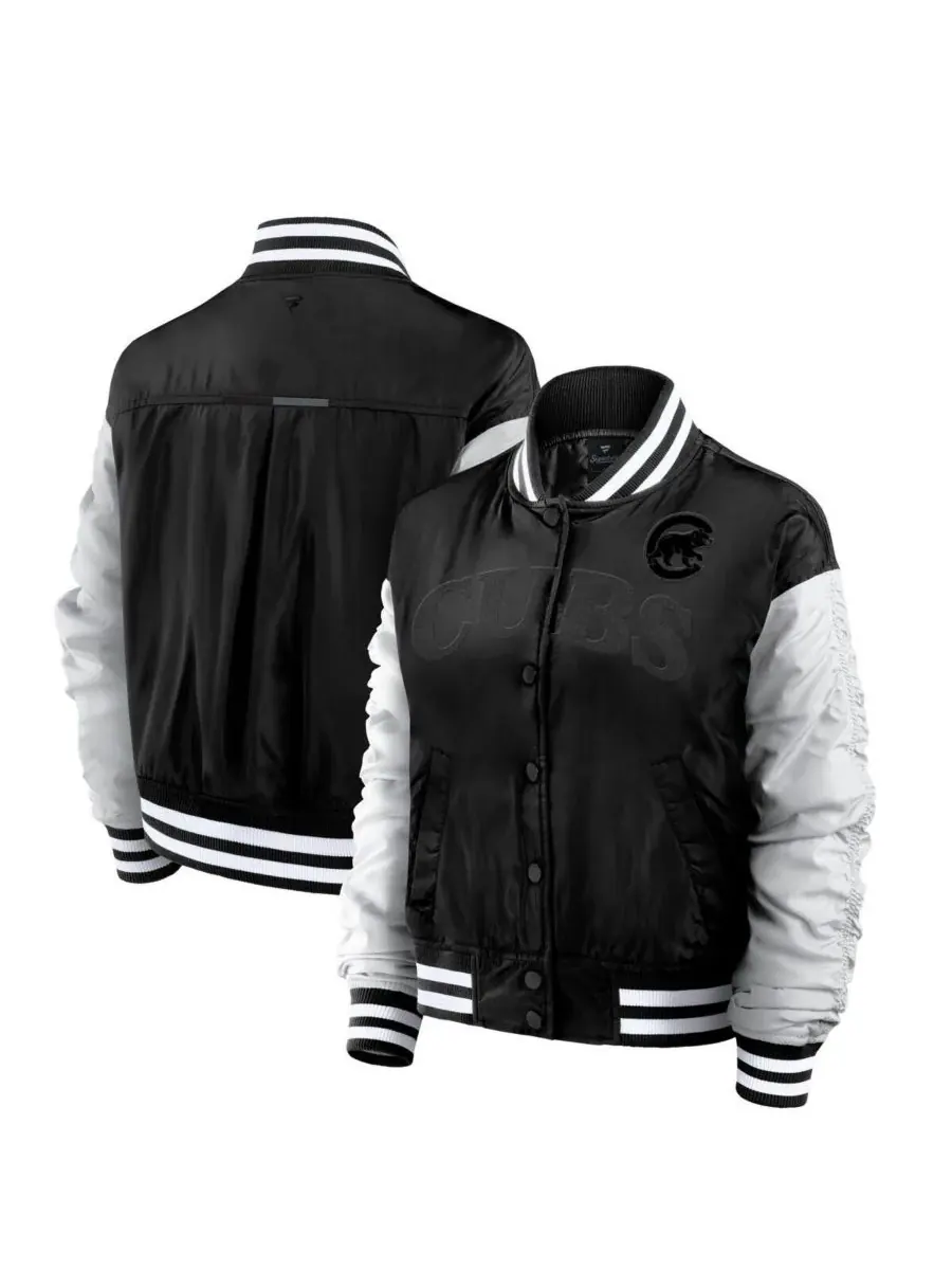 Fanatics Женская черная куртка Chicago Cubs Elements Wave на кнопках — изображение 1 из 2, черный
