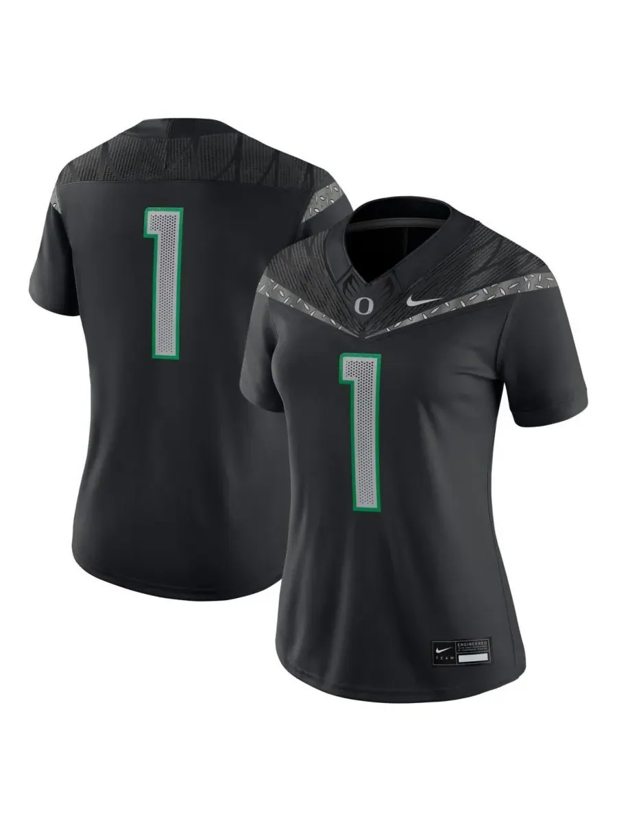 Nike Женская черная игровая майка команды «Орегон Дакс» (Oregon Ducks) — изображение 1 из 3, черный