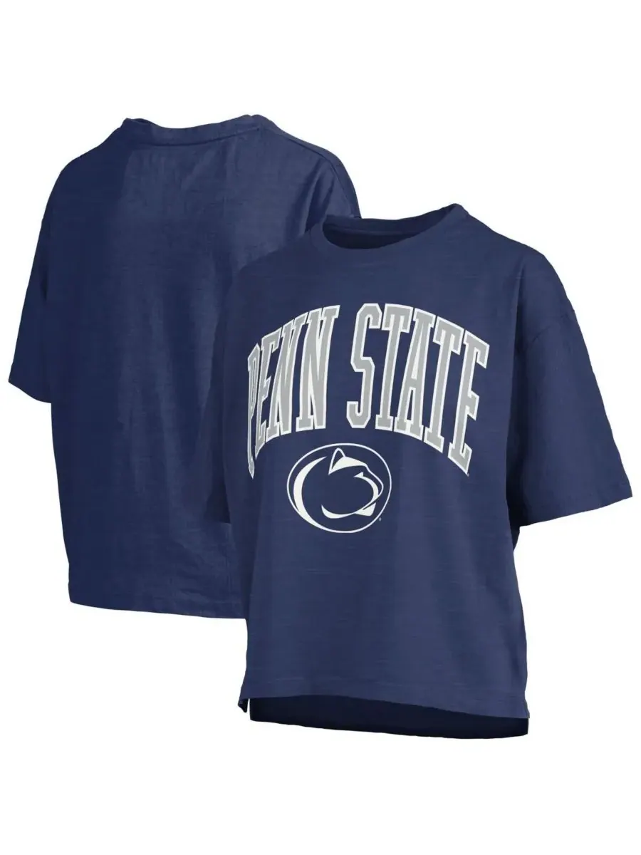 Pressbox Женская темно-синяя футболка с логотипом Penn State Nittany Lions Nelson Arch Over Logo