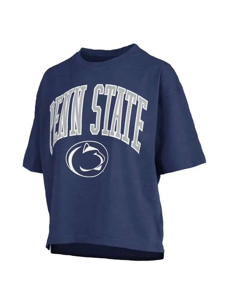 Pressbox Женская темно-синяя футболка с логотипом Penn State Nittany Lions Nelson Arch Over Logo — изображение 2 из 3