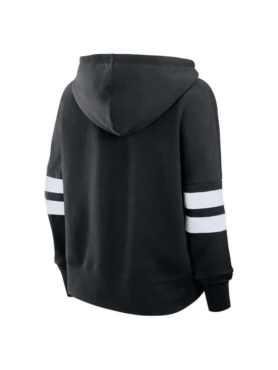 Fanatics Женская черная толстовка с V-образным вырезом Utah Hockey Club Oversized Seize — изображение 3 из 3, черный