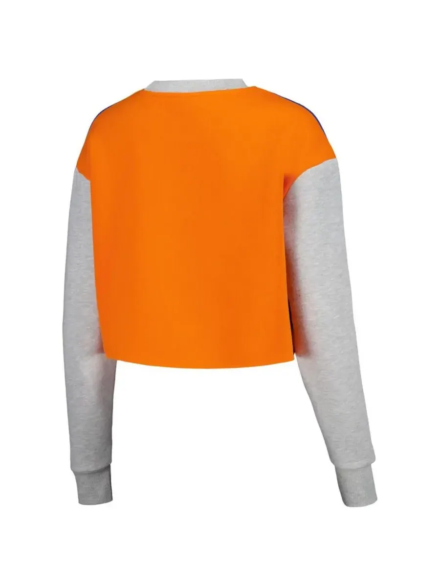 Женская толстовка Royal Florida Gators Color Block Rookie Crew Pullover Sweatshirt Hype And Vice — изображение 3 из 3