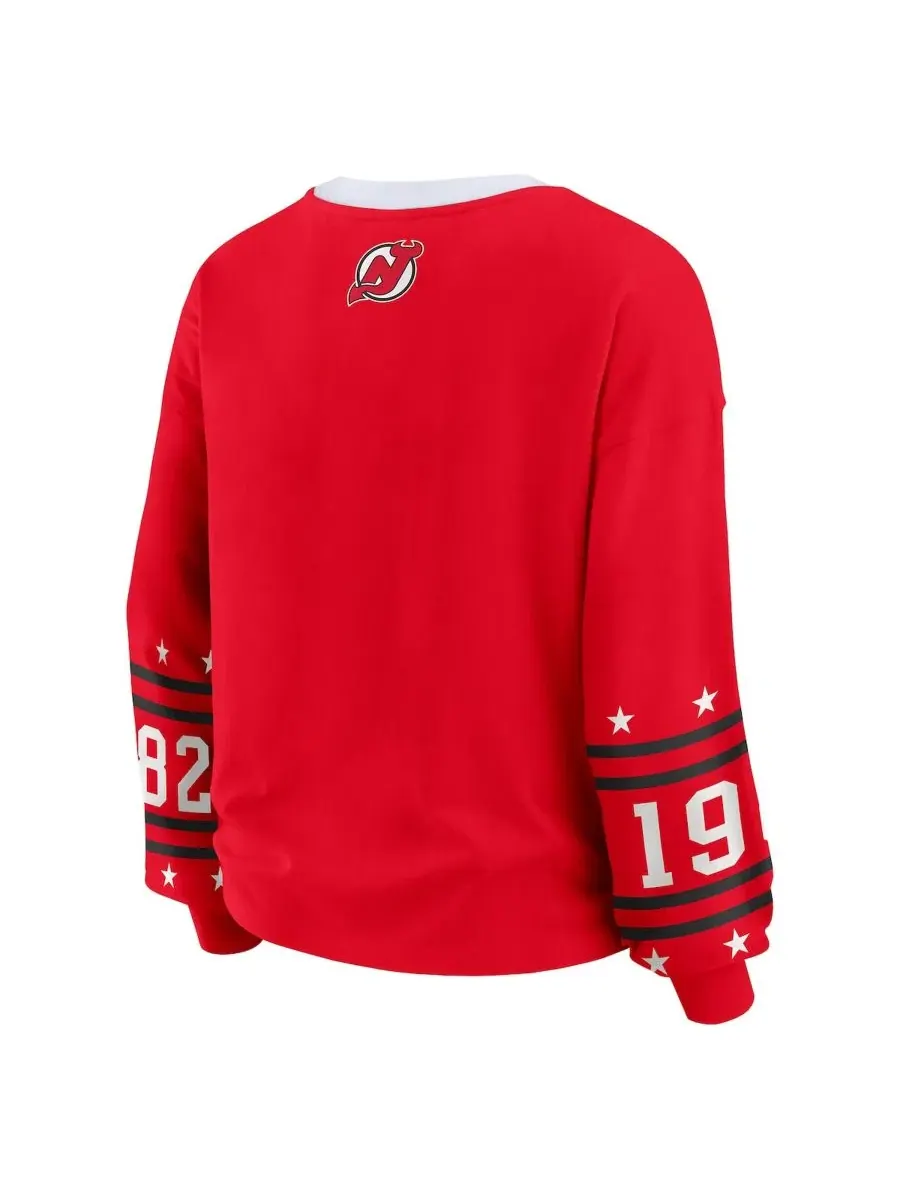 Футболка с длинным рукавом New Jersey Devils WEAR by Erin Andrews — изображение 3 из 5, красный