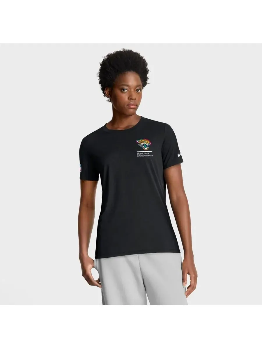 Nike Женская черная футболка Jacksonville Jaguars 2025 NFL Crucial Catch Tri-Blend Dri-FIT — изображение 1 из 5, черный