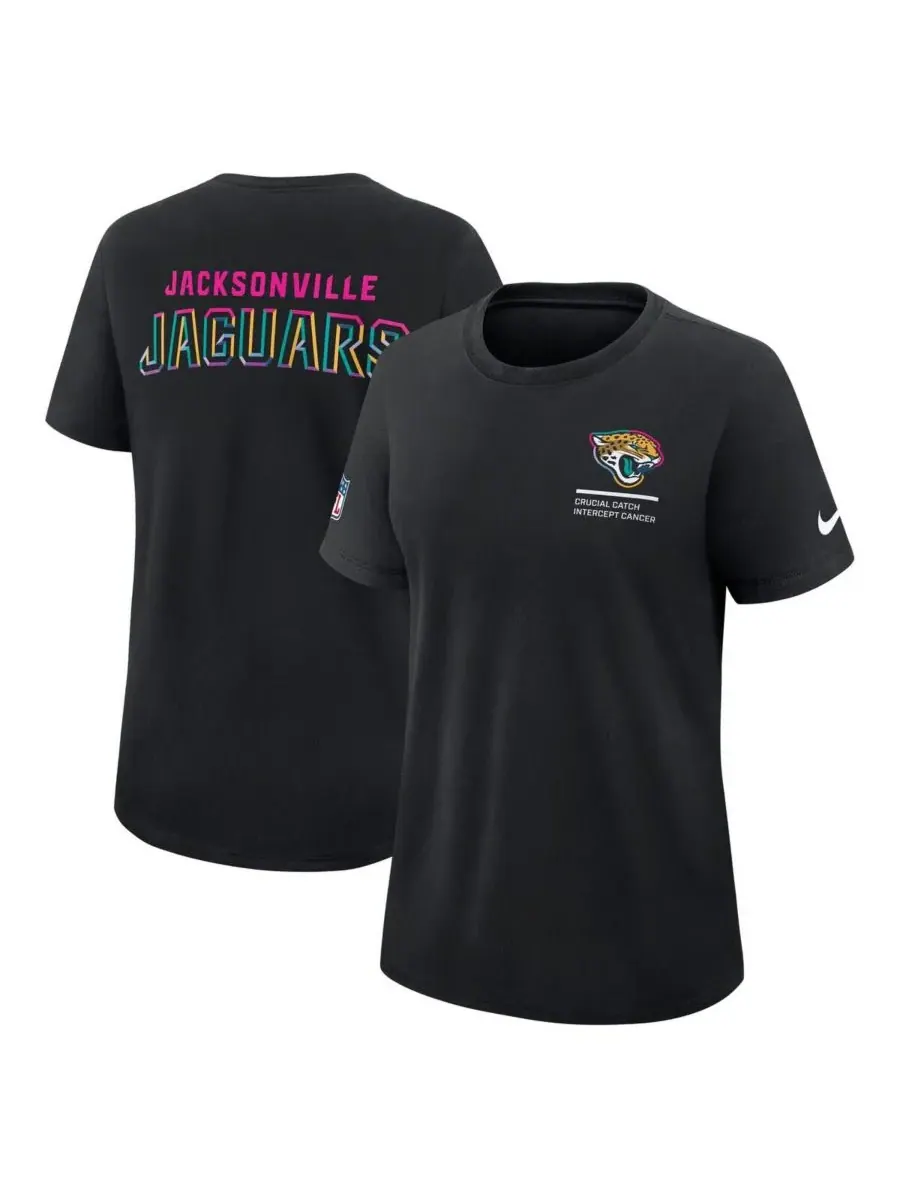Nike Женская черная футболка Jacksonville Jaguars 2025 NFL Crucial Catch Tri-Blend Dri-FIT — изображение 4 из 5, черный