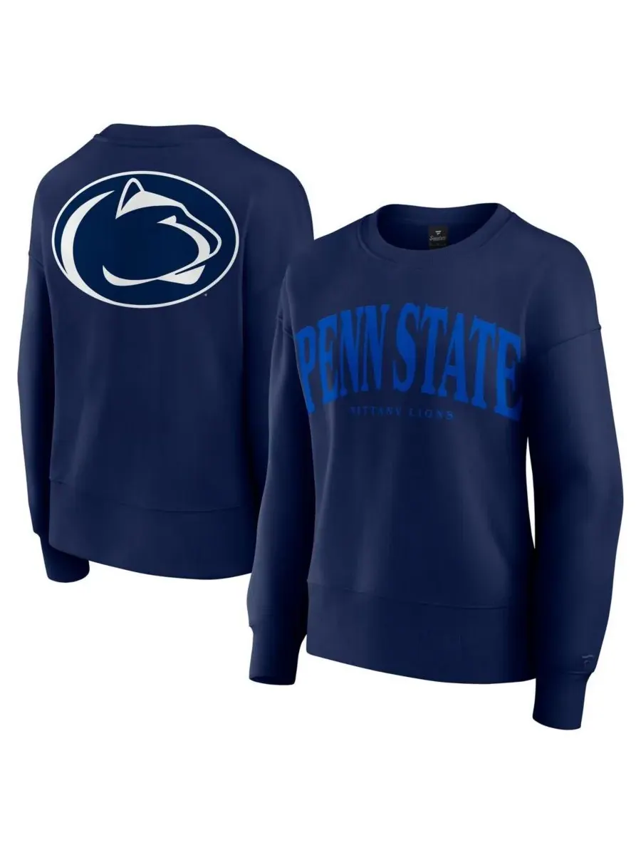 Fanatics Женская темно-синяя толстовка-пуловер из флиса Supersoft Flow с логотипом Penn State — изображение 1 из 3